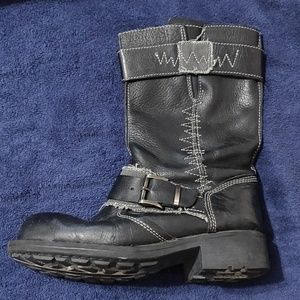 Aldo black leather boots